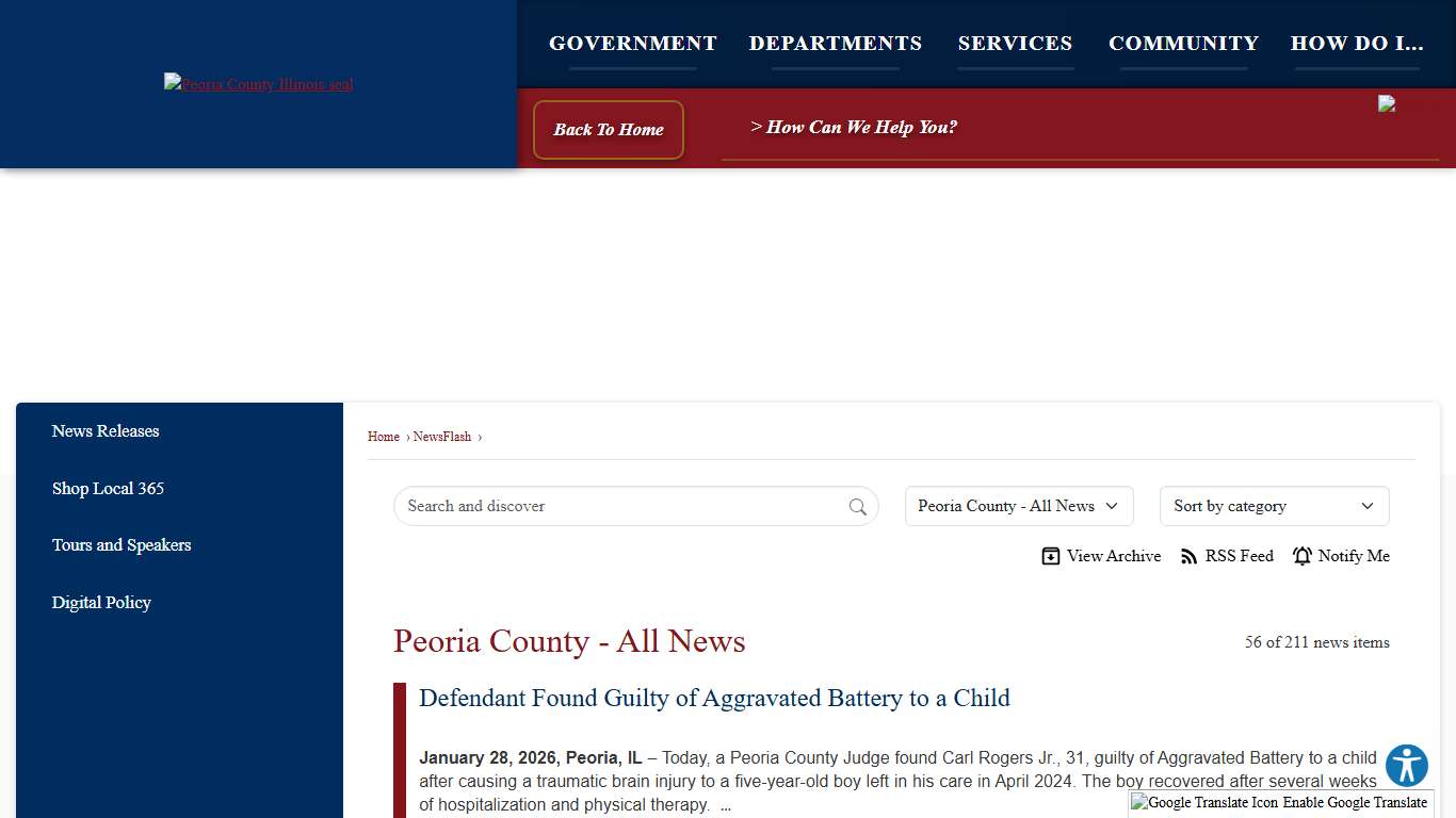 News Flash • Peoria County, IL